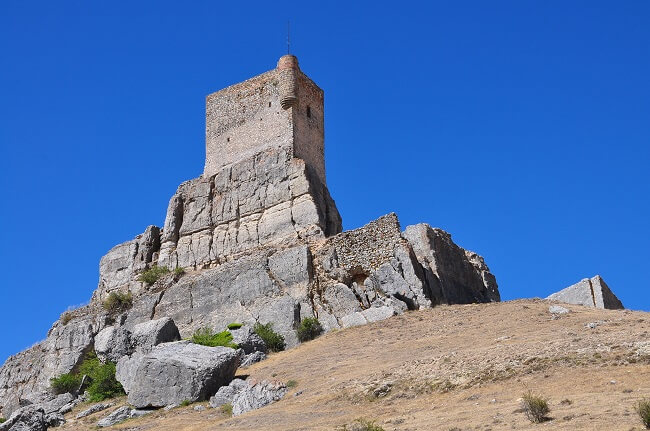 Restos del Castillo de Atienza, en Guadalajara
