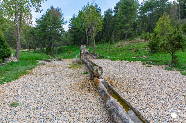 Esta fuente de La Huérguina es muy larga y espectacular